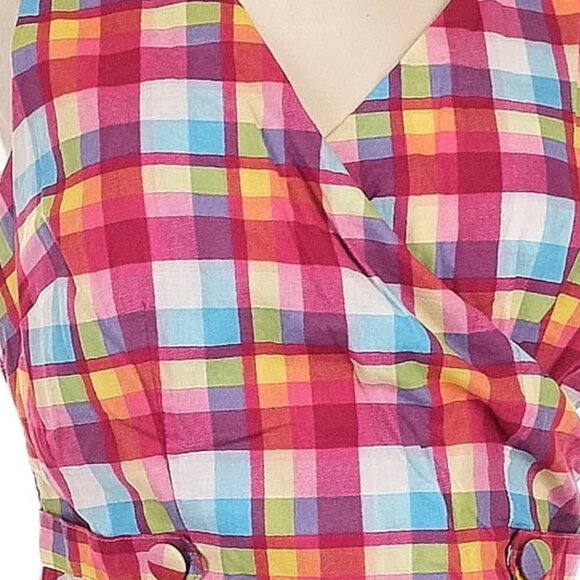 Vodoo Vixen Checked Sleeveless Flare Dress - Picture 5 of 5